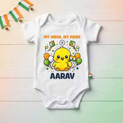 New Born & Baby Clothing | Giggle First Republic Day My India My Pride With Customized Baby Name  | Soft Cotton