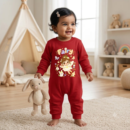 Karmikh Baby Romper | Karmikh Fairy Dreams Baby Romper 🧚🏻‍♀️ | Red  Full Romper