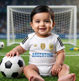 New Born & Baby clothing | Argentina Football Fan Baby Onesie with Customized Baby Name Printed | Soft Cotton