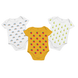 Infant Onesie pack_ Yellow and White Trio