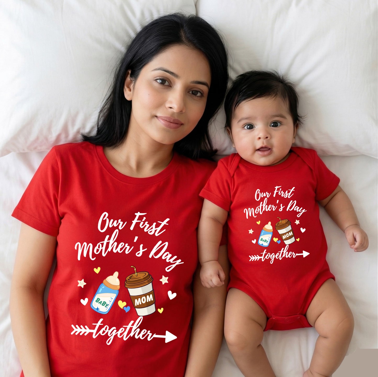 Our First Mother's Day Together_ Cute red tee