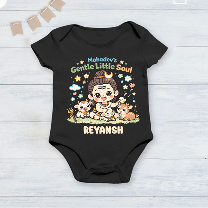 New Born & Baby Clothing | Mahadev's Gentle Little Soul With Customized Baby Name | Soft Cotton