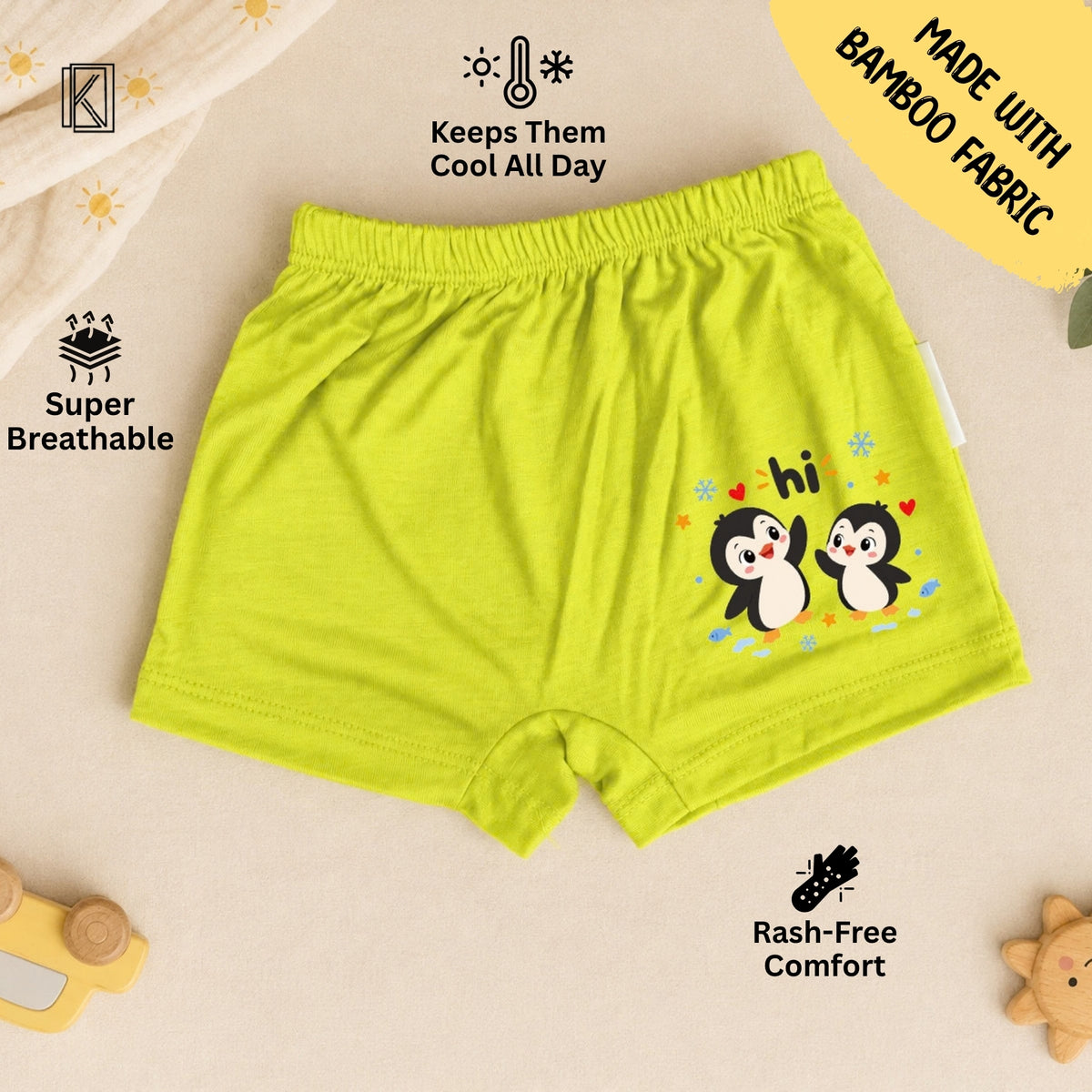 New Born & Baby Clothing | Pack of 3 Baby Shorts – Cute & Comfortable Second Pack | Soft Cotton