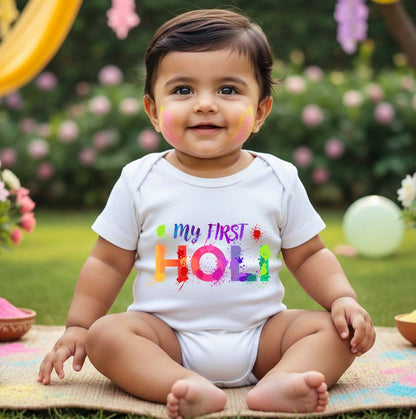 Baby first holi dress