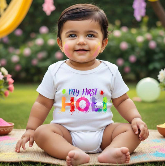 Baby first holi dress