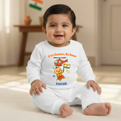 New Born & Baby Clothing | Little Desk Bhakt, Big Dreams!  With Customised Baby Name  | Soft Cotton Romper