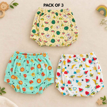 New Born & Baby Clothing | Pack of 3 Baby Training Pants – Cute & Comfortable combo 2 | Soft Cotton