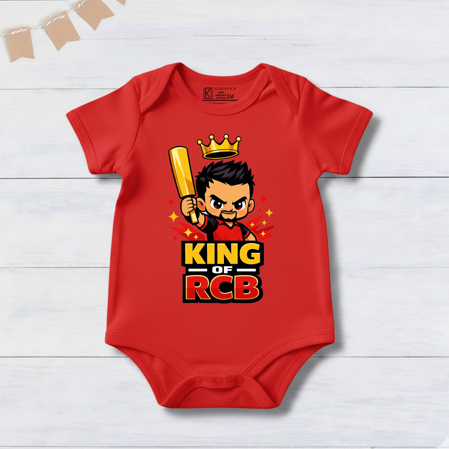 New Born & Baby Clothing | King Of RCB | Soft Cotton