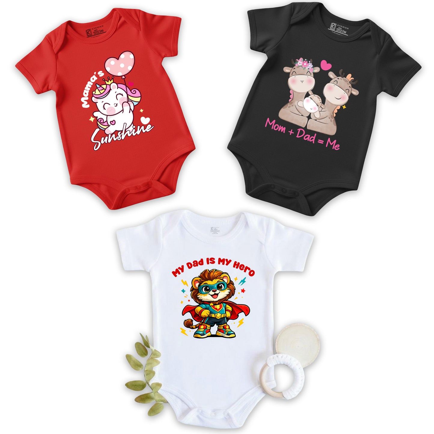 New Born & Baby Clothing | Soft Cotton Pack Bodysuits Graphic Printed Combo | Soft Cotton