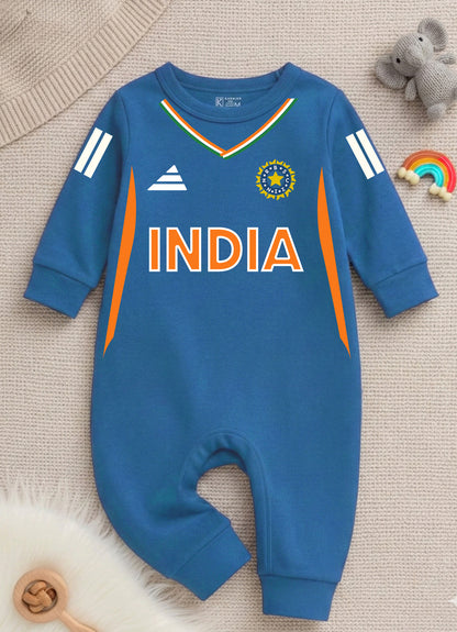 Newborns & Infants | Cute Indian Jersey Baby Photoshoot Outfit With Customized Baby Name  | Soft Cotton