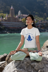 Yoga Makes me haappy, White Yoga tee