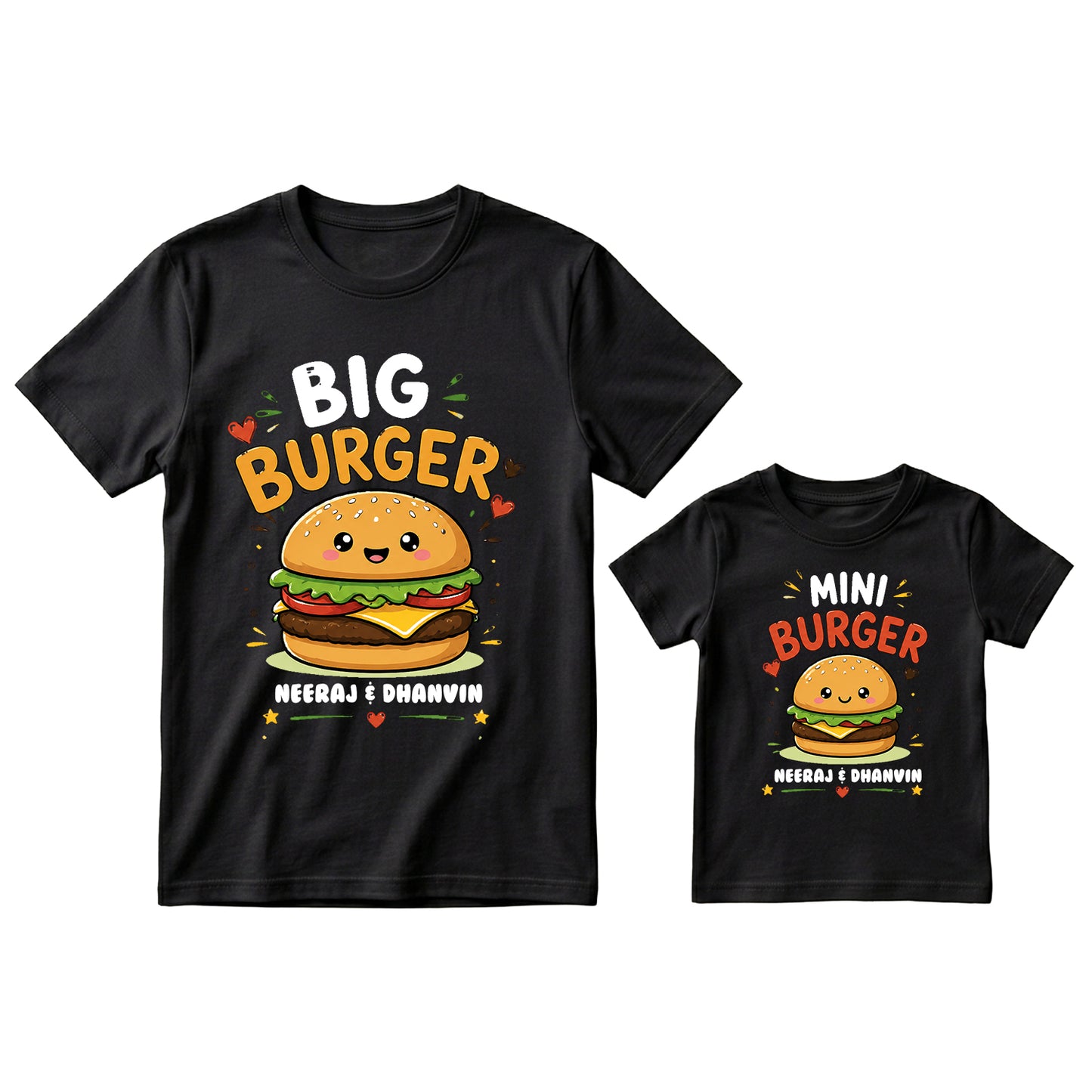New Born & Baby Clothing | Big & Mini Dad Son Ever Duo Father & Son Twinning Black Sets | Soft T-shirt