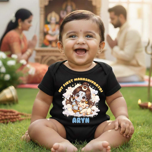 New Born & Baby Clothing | My First Mahashivratri With Customized Baby Name | Soft Cotton