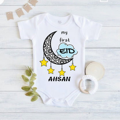Newborn & Baby Clothing | My First Eid With Personalized Name | Soft Cotton
