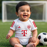 New Born & Baby clothing | White Football Jersey Inspired Inspired Photoshoot Outfit for Baby with Customized Baby Name Printed | Soft Cotton