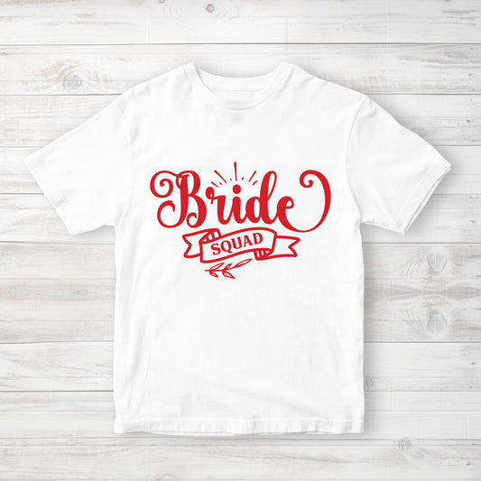 Bride Squad Printed _ White T-Shirt