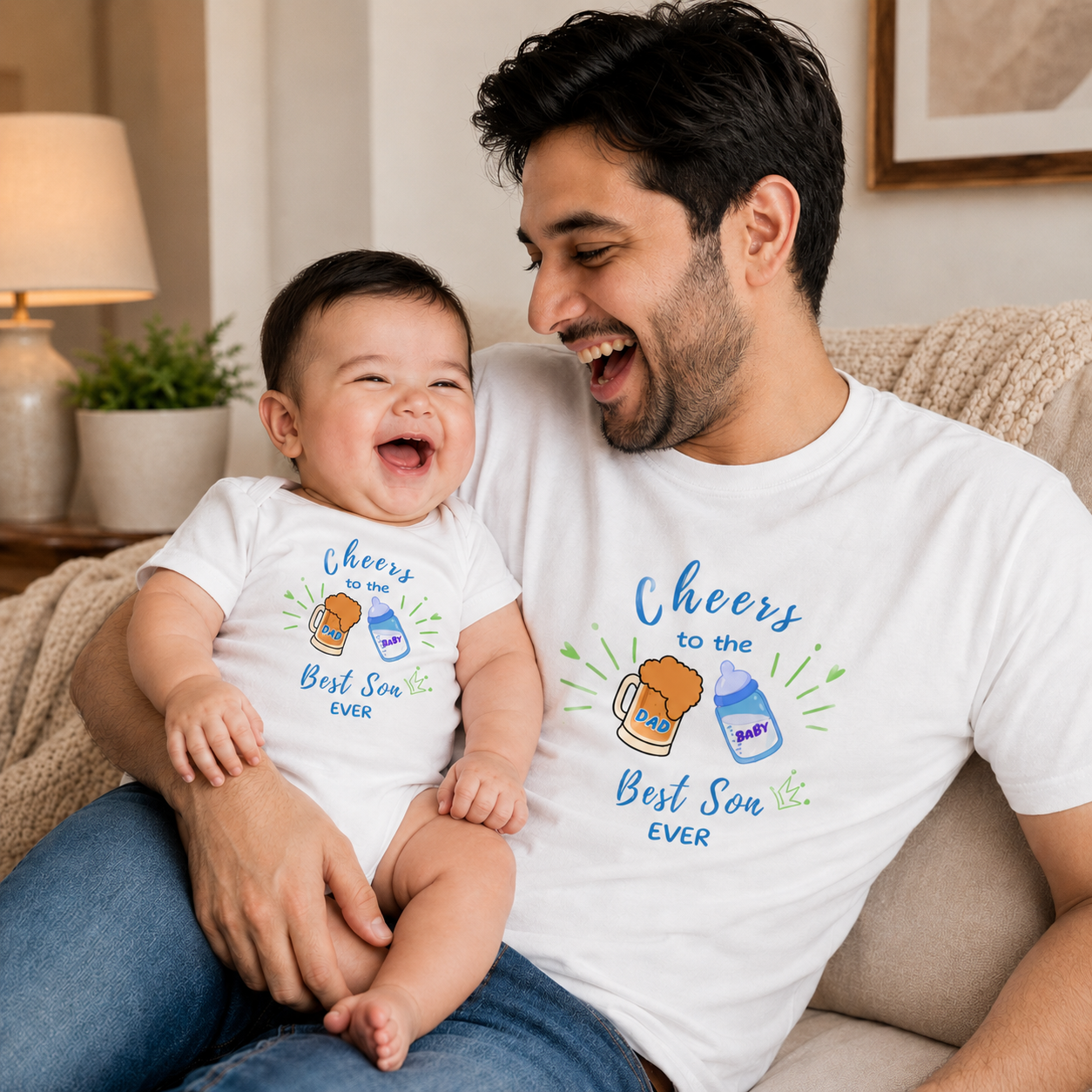 New Born & Baby Clothing | best daddy and best son ever Twinning Sets T-shirt and onesie | Soft T-shirt