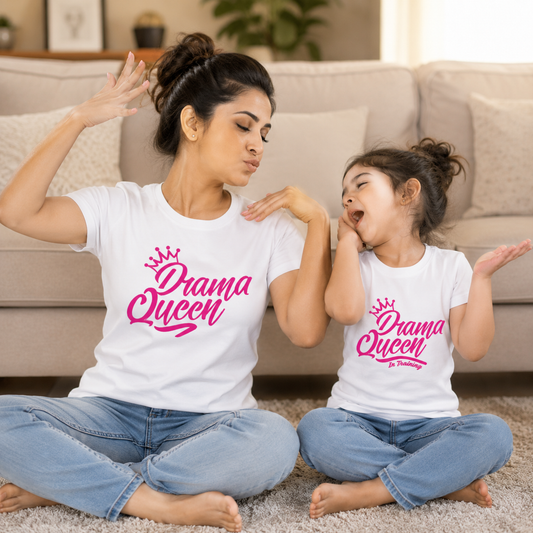 Mother Daughter twinning - drama queen tees