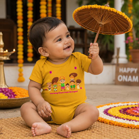 Learning Onam From The Legend _ Yellow  Romper