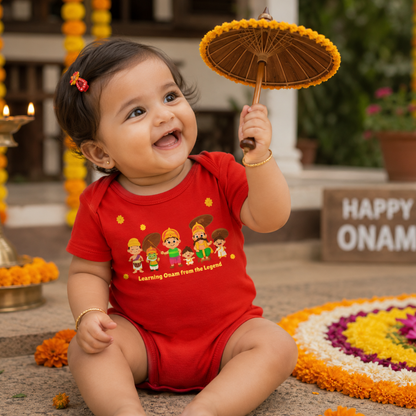 Learning Onam From The Legend _ Red Romper