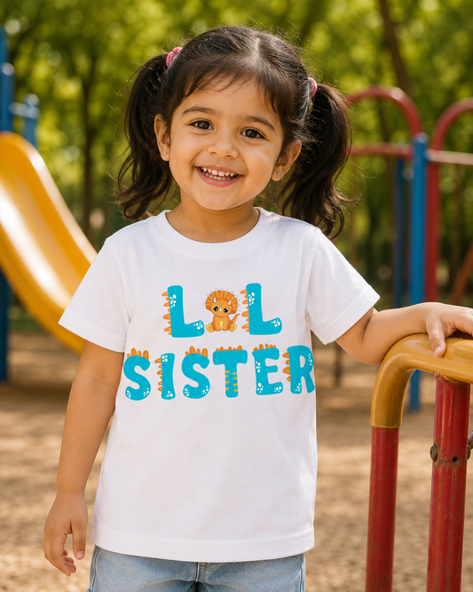 Little Sister_ White tee