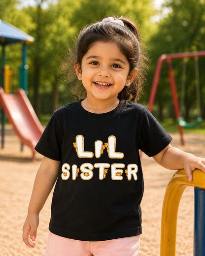 Little Sister_ Black tee