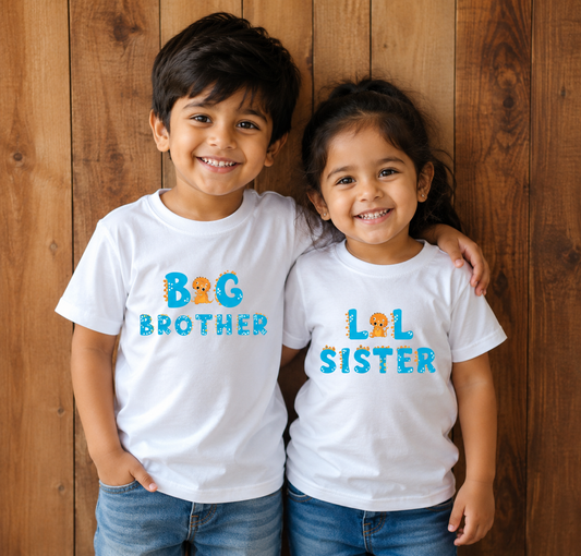 Combo pack of Big Brother, Little Sister_ White Tees