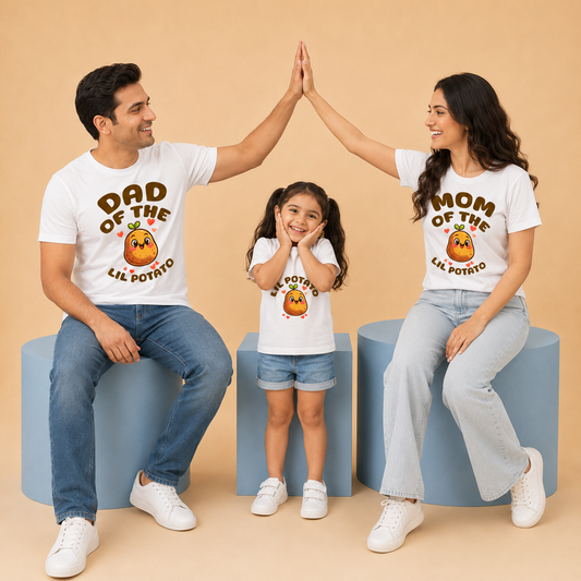 Little Potato _ Total Family Twinning White T-shirt