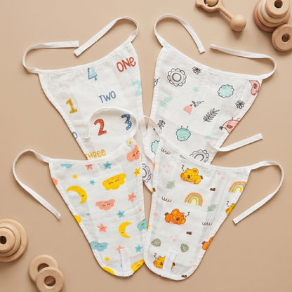 New Born & Baby Clothing | Muslin Baby Bottom Wear Dress (0-3 Months) Combo1 Cute Print | Soft Cotton
