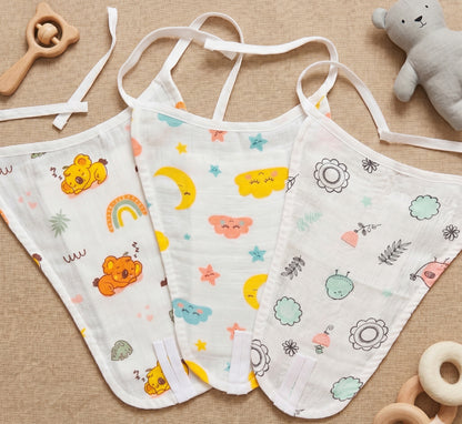 New Born & Baby Clothing | Muslin Baby Bottom Wear Dress (0-3 Months) Combo4 Cute Print | Soft Cotton