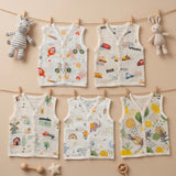 New Born & Baby Clothing | Sleeveless Muslin Baby Dress (0-3 Months) Five Combo Cute Print 4th Combo | Soft Cotton