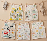 New Born & Baby Clothing | Sleeveless Muslin Baby Dress (0-3 Months) Five Combo Cute Print 5th Combo | Soft Cotton