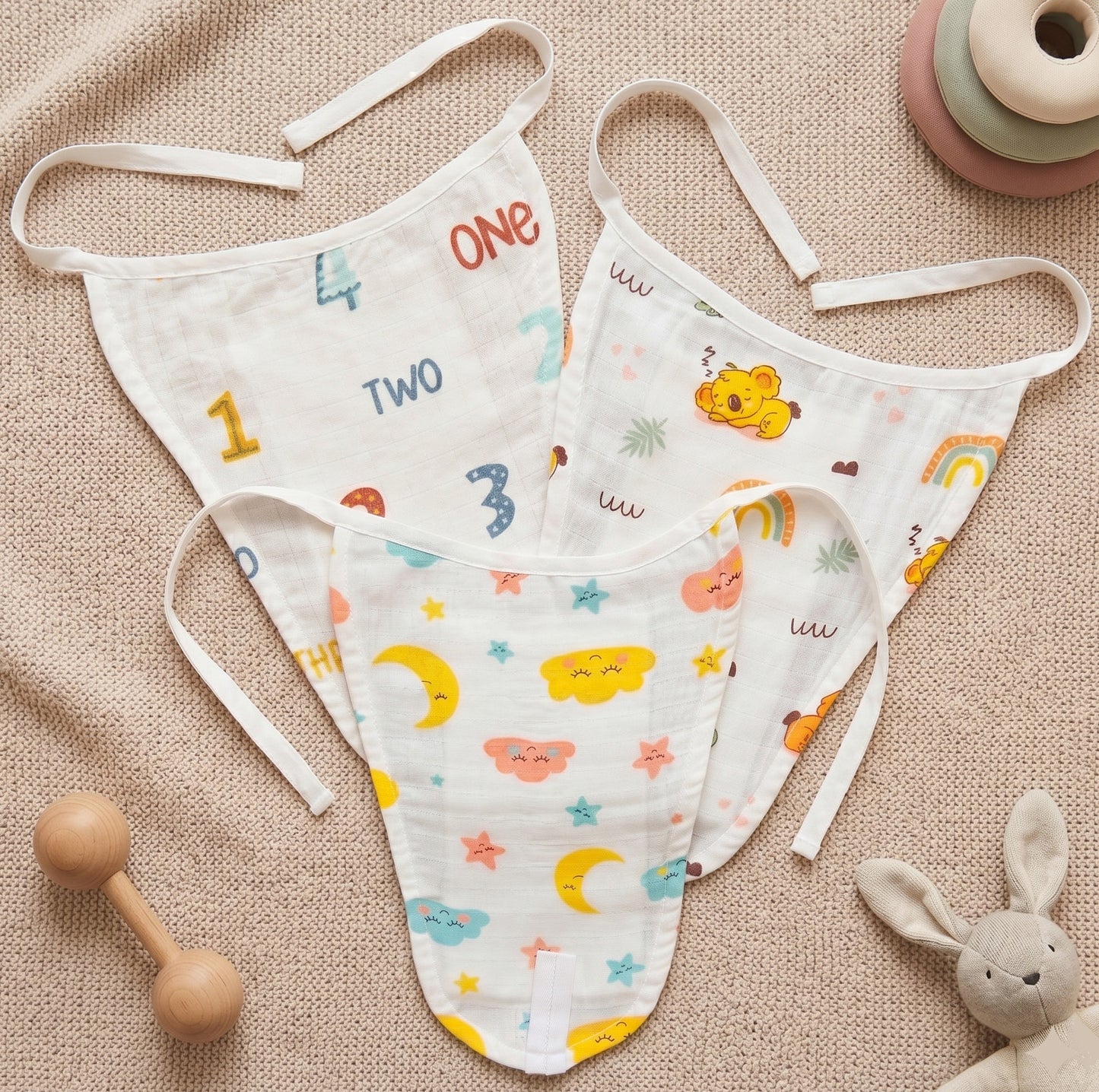 New Born & Baby Clothing | Muslin Baby Bottom Wear Dress (0-3 Months) Combo5 Cute Print | Soft Cotton
