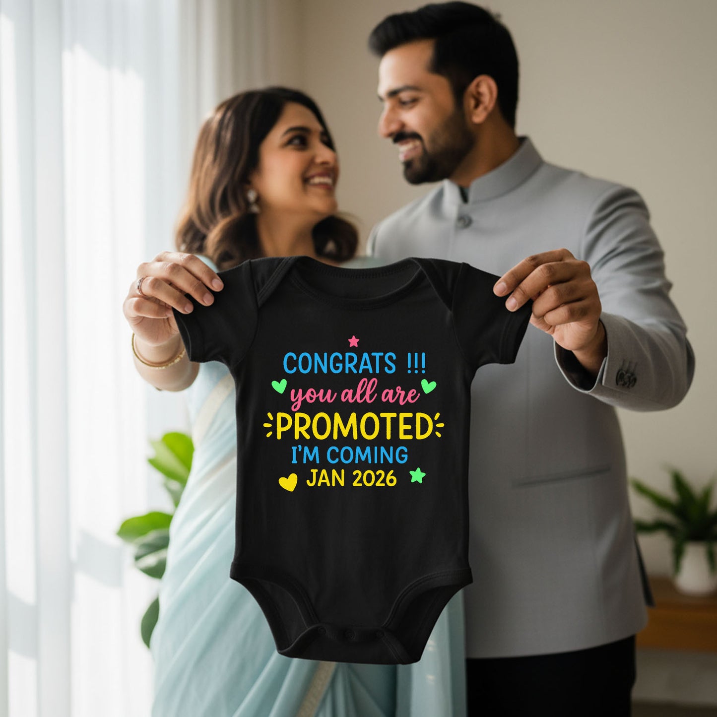Congrats !! You All Are PROMOTED I'm Coming Jan 2026 ..! infant onesie_ Black