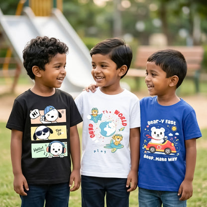 Kids Combo1 3 Graphic T-shirts | Soft Cotton