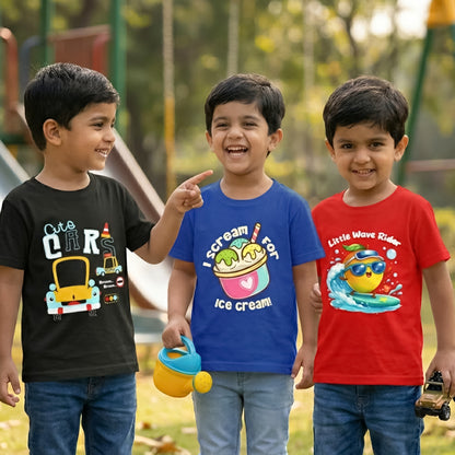 Kids Combo2 3 Graphic T-shirts | Soft Cotton