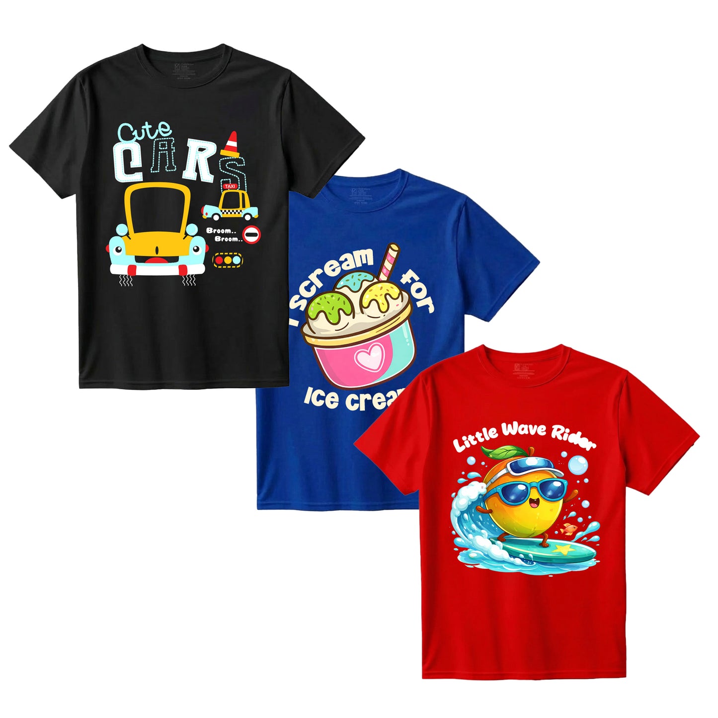 Kids Combo2 3 Graphic T-shirts | Soft Cotton
