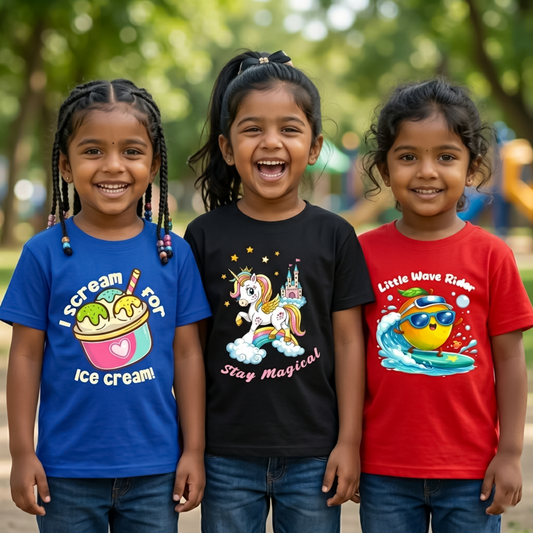Kids Combo7 3 Graphic T-shirts | Soft Cotton