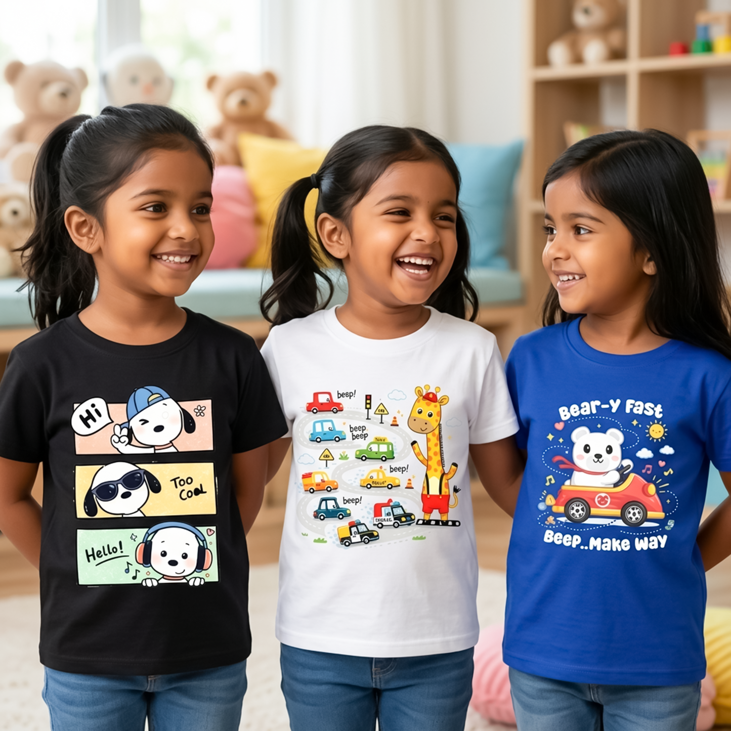 Kids Combo8 3 Graphic T-shirts | Soft Cotton