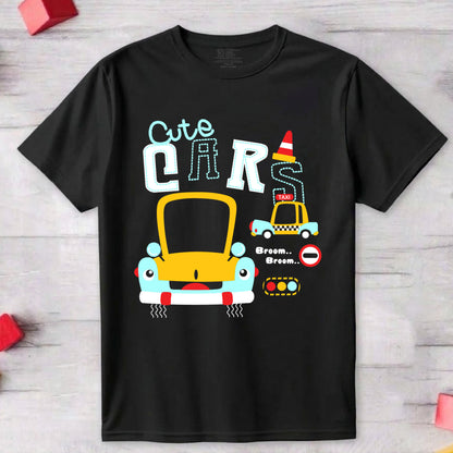 Cute Cars Printed Kid's T-Shirt