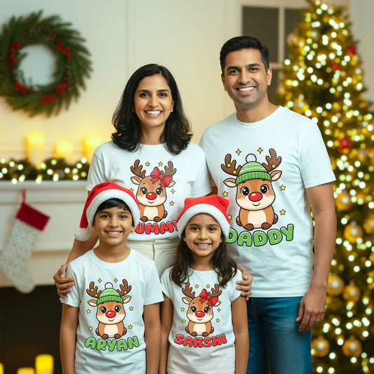 Marry Christmas Family T-Shirt Collection2 - White T-Shirt