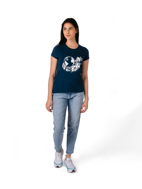 Women Round Neck Premium Organic Cotton ECO Tee