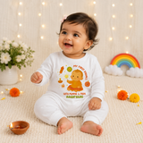 My First Diwali With Mumma & Papa Customized Baby Name _ Full White Romper