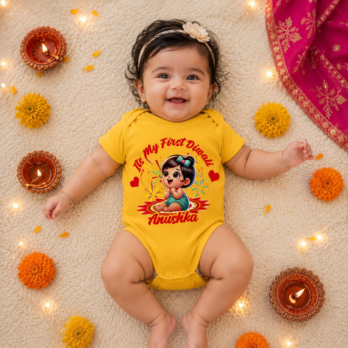 My First Diwali Yellow 4