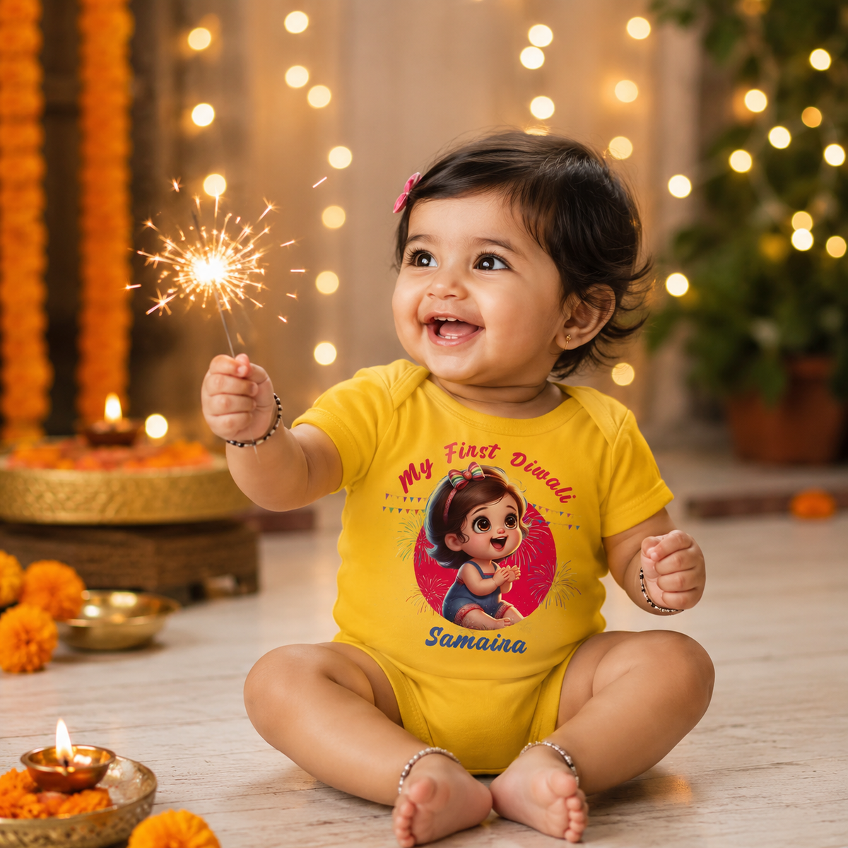 My First Diwali Yellow 2