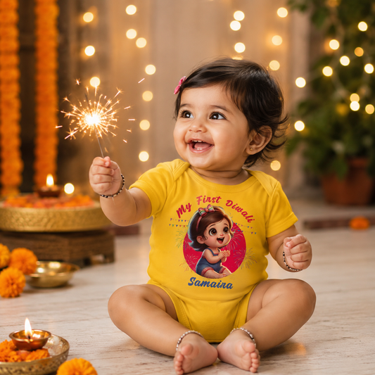 My First Diwali Yellow 2