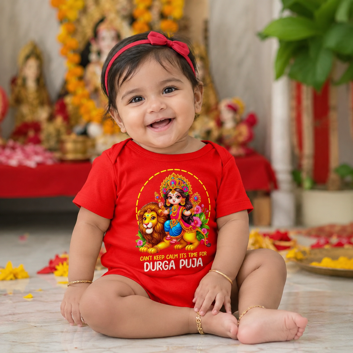 Can't Keep Calm Its Time For Durga Pooja Red 2