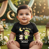 Newborn & Baby Clothing | My First Bakra Eid With Ammi & Abbu Romper With Personalized Baby Boy Name | Soft Cotton