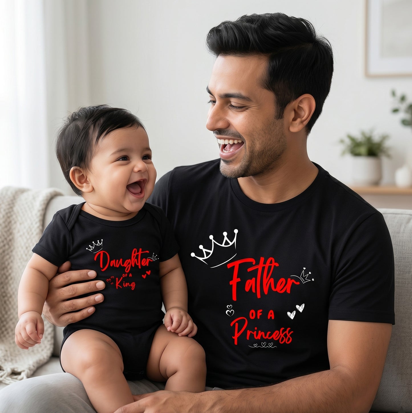 New Born & Baby Clothing | Father of a princess, Daughter of a king | Soft T-shirt
