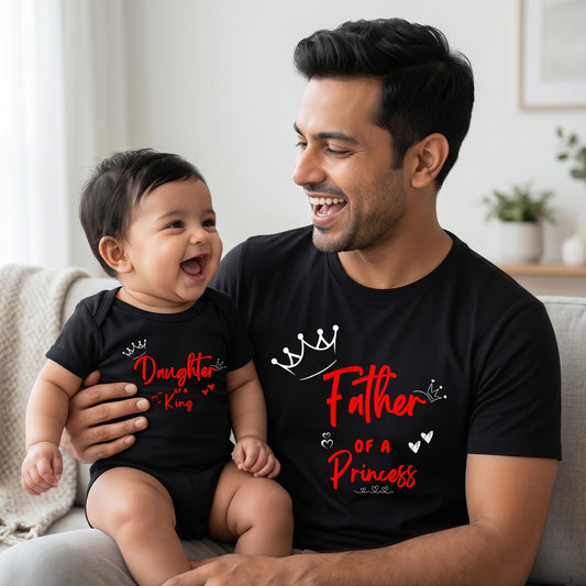 New Born & Baby Clothing | Father of a princess, Daughter of a king | Soft T-shirt